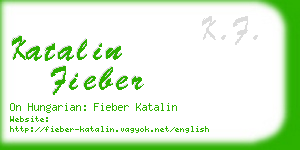 katalin fieber business card
